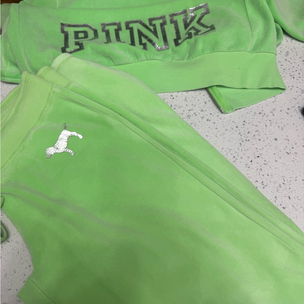 PINK Victoria's Secret Lime Green Pants